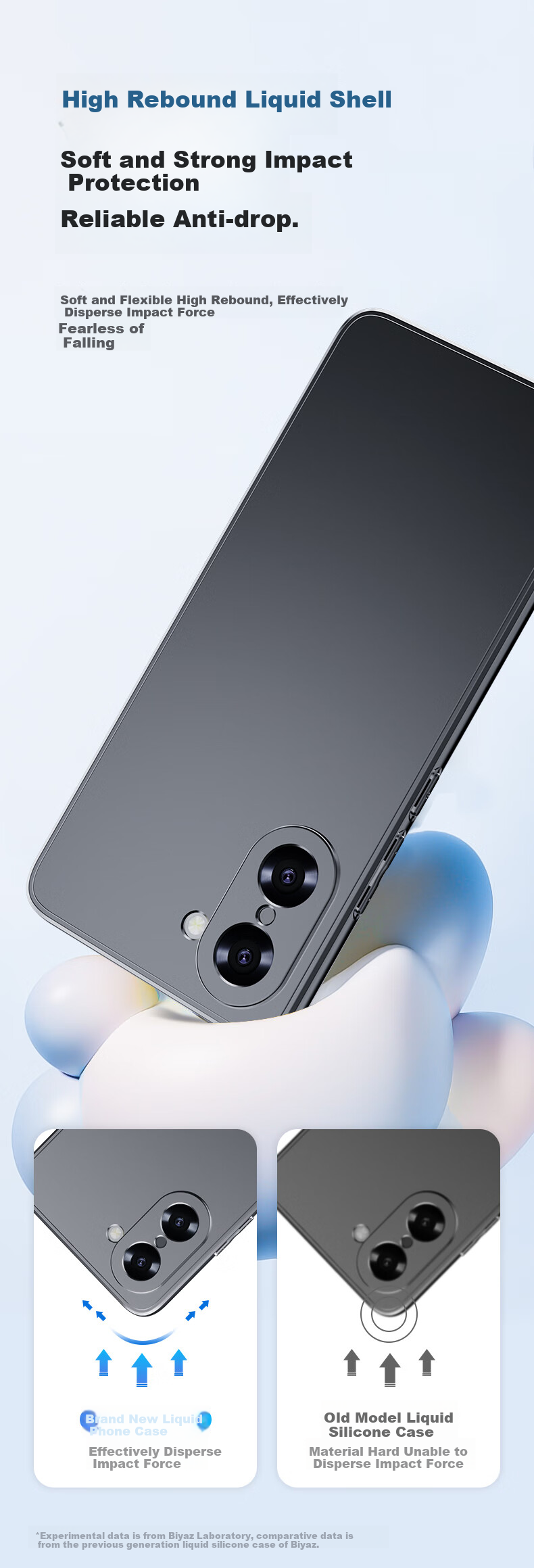 Чехол для телефона BIAZE для OnePlus Ace 5 Pro, защитный чехол, полная защита, ударопрочный, ультратонкий, с рассеиванием тепла, приятный на ощупь, жидкий матовый мягкий чехол JK956, черный