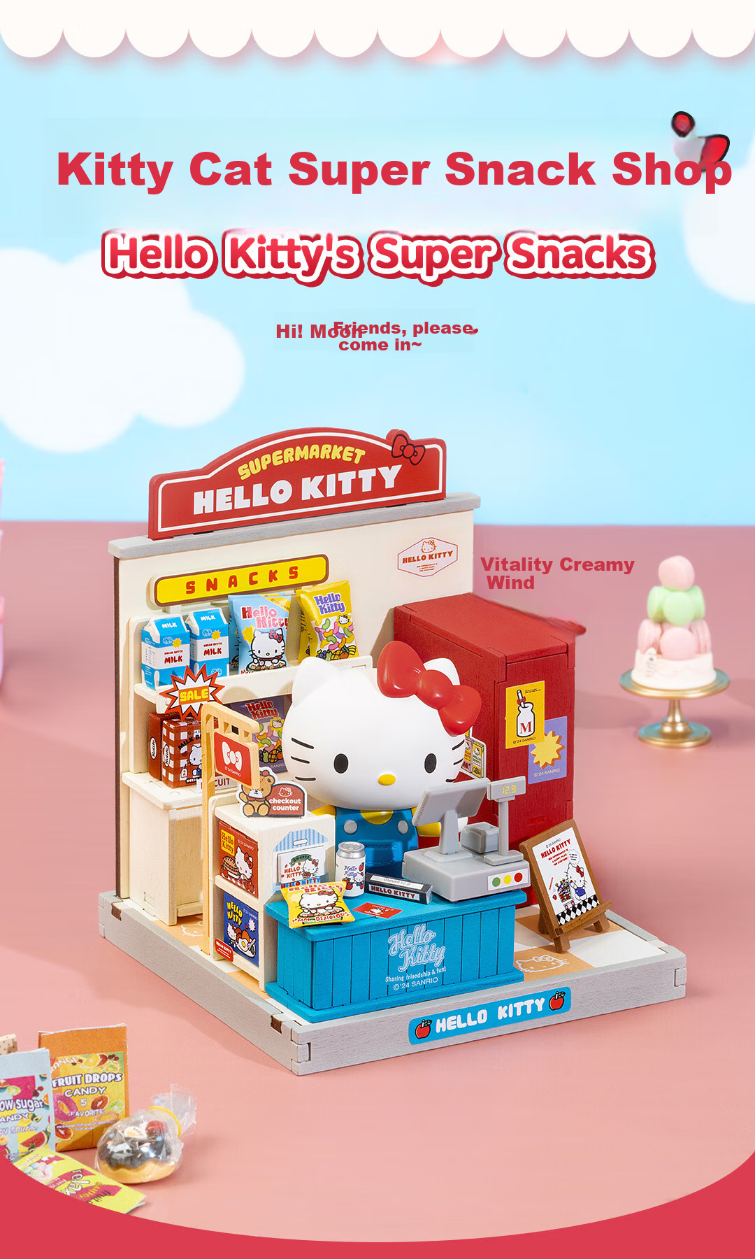 Конструктор Rolife Pac-Man Sanrio DIY Dollhouse Building Blocks Toy, Подарок на День Рождения, День Святого Валентина, Новый год