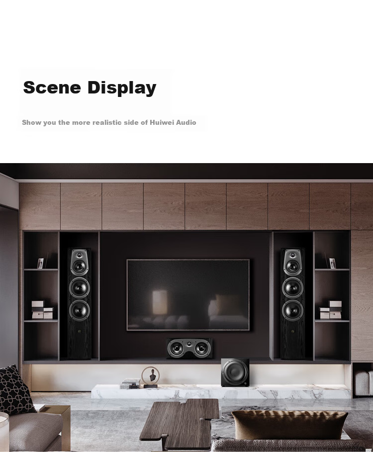 HiVi D50F акустическая система, напольные колонки 2.0, Hi-Fi, деревянный корпус, для гостиной