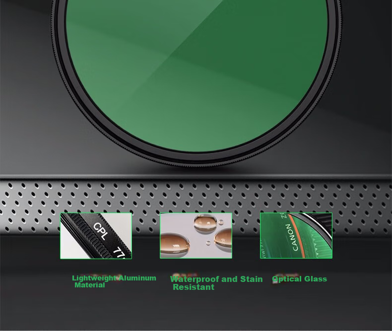 Kase MC CPL Polarizing Filter, поляризационный фильтр высокого разрешения с двусторонним многослойным покрытием для устранения отражений воды в ландшафтной фотографии, модель 67 мм