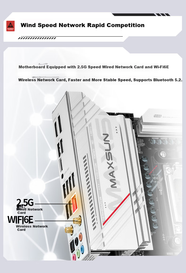 Материнская плата MAXSUN Terminator B850M PRO WIFI, AM5, DDR5, Wi-Fi 6E, M-ATX