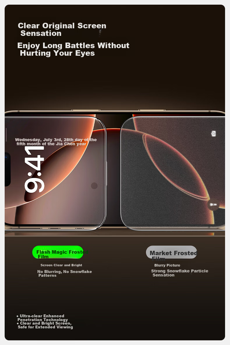 Защитное стекло SmartDevil для Apple iPhone 16 Pro Max, матовое, антибликовое, антиотпечатки, 2 шт.