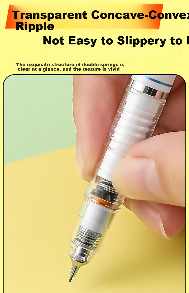 Механический карандаш ZEBRA MA85 DelGuard 0.5мм, для письма и рисования, белый корпус