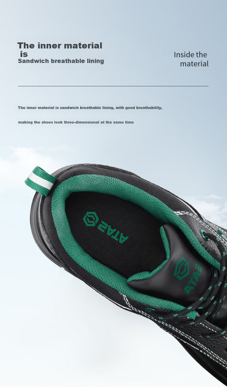 Рабочая обувь Shida Safety Shoes, мужская, кожаная, с защитой от проколов и ударов, нескользящая, модель FF0001, размер 39