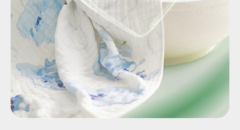 Детское банное полотенце Babycare, муслиновое, для новорожденных, размер 70х70 см, цвет "Цинчуань синий"