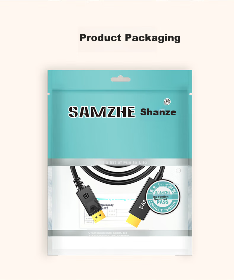 Кабель-адаптер SAMZHE DP to HDMI, 4K HD, DisplayPort 1.2 на HDMI, 5 метров, DH1050