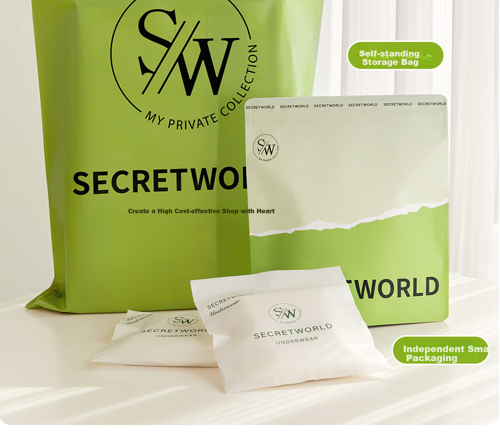 Женские трусы SecretWorld, 100% хлопок, антибактериальные, размер XL, серый/овсяный/зеленый