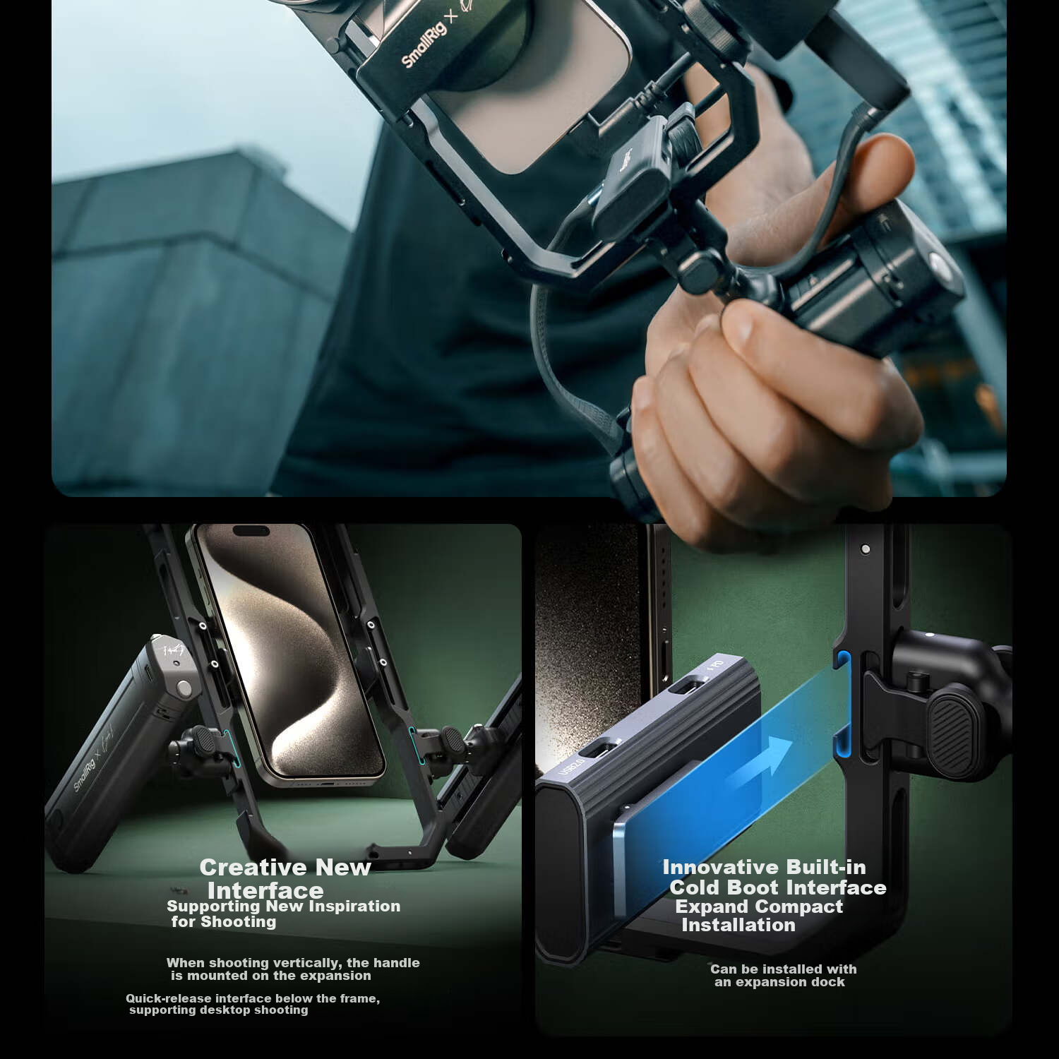 Комплект для видеоблогинга SmallRig 4596 Brandon Li Co-Created All-In Professional Live Streaming Phone Cage