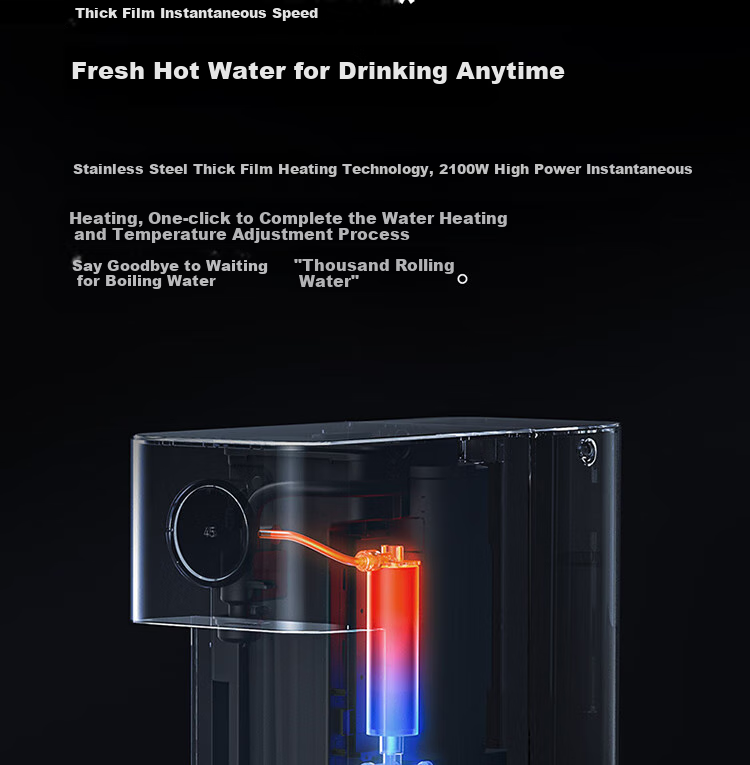 Умный настольный фильтр для воды Xiaomi Mijia RO обратный осмос, система очистки воды с NFC, мгновенный нагрев, разделение отходов, резервуар для воды, уровень 1 энергоэффективности MRH142b
