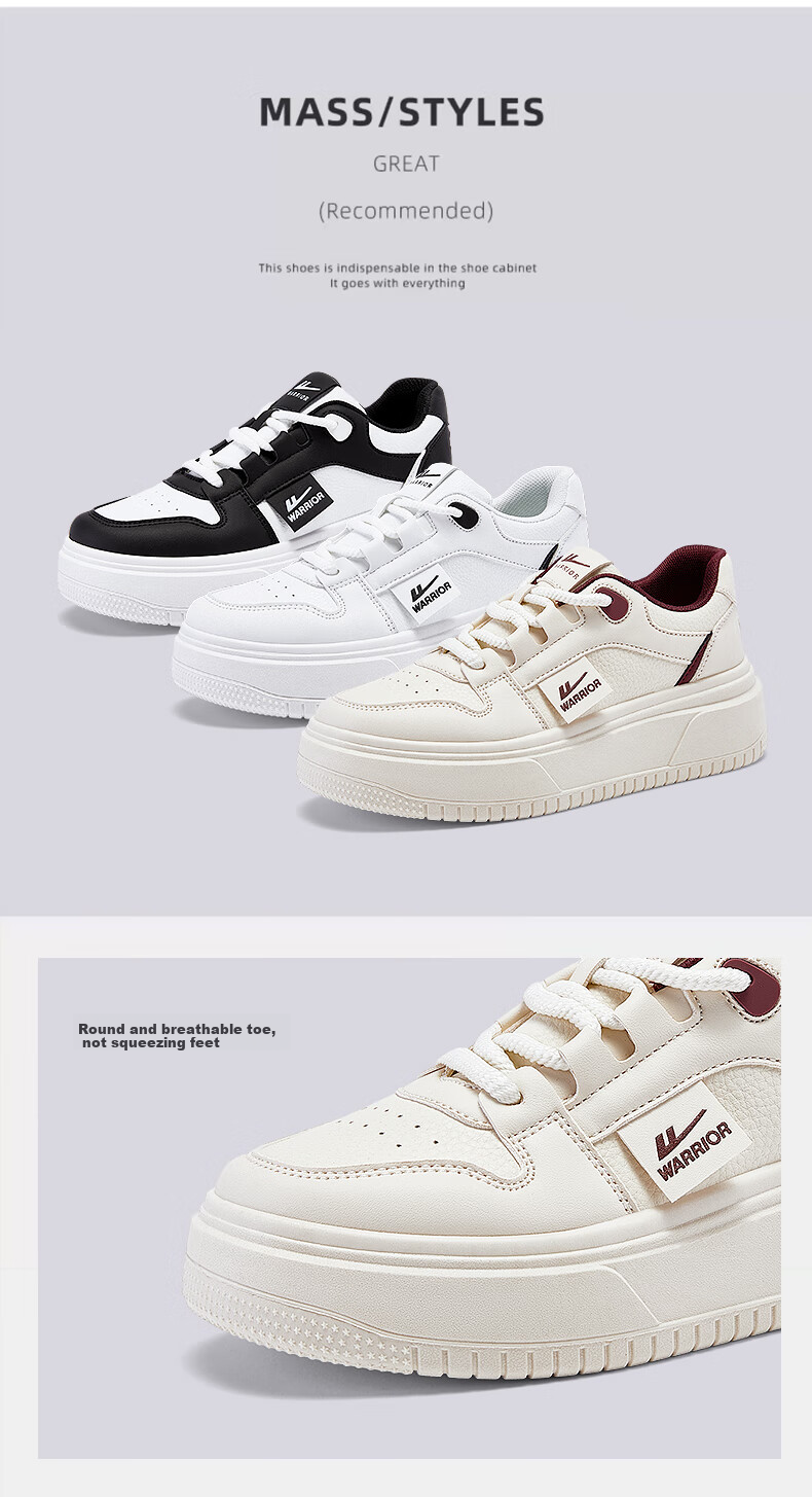 Женские кроссовки Warrior Official, белые, зимние, для скейтборда, низкие, из искусственной кожи, повседневные, белые и черные, размер 37