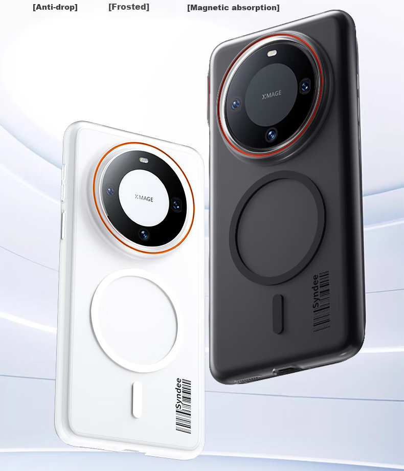 Противоударный чехол Baozou для Huawei Mate 60 Pro, прозрачный, тонкий, с защитой от отпечатков пальцев, магнитный, противоскользящий, противоударный, противоударный, противоударный