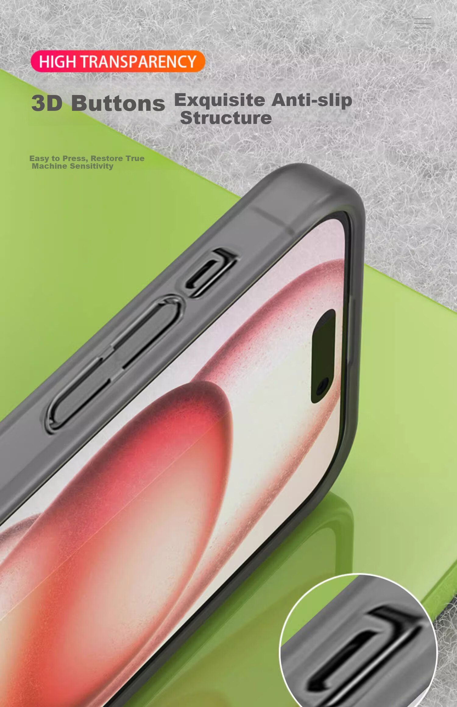 ZHIWEISHI Чехол-накладка с MagSafe для Apple iPhone 16 Pro Max, противоударный, полупрозрачный, матовый, черный