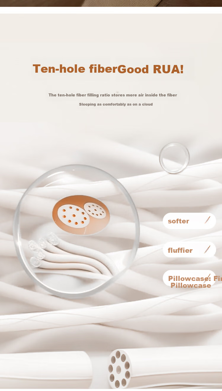Одеяло FUANNA "Soft Fufu" с антибактериальным волокном, 10 отверстий, всесезонное, 230x229 см, розовый + белый
