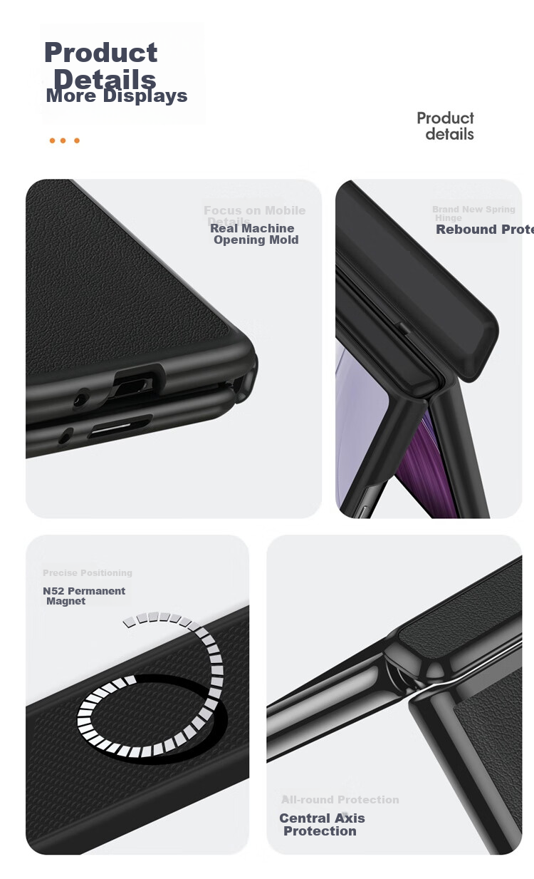 Чехол Amumu для Samsung Galaxy Z Fold7, MagSafe, натуральная кожа, ультратонкий, полный защитный чехол, матовый дизайн