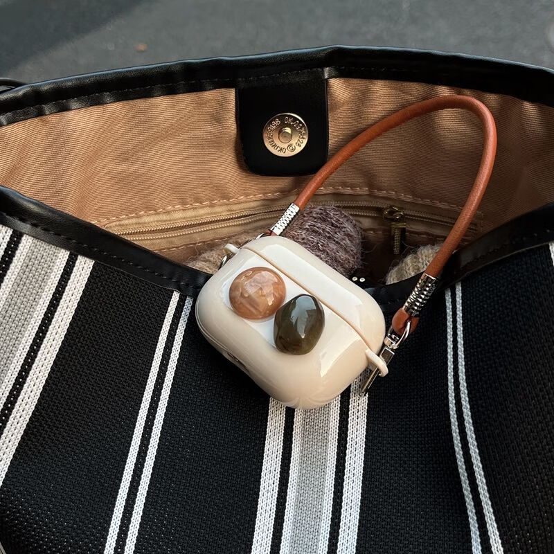 Чехол Beiyipin для AirPods 4, нишевый геометрический дизайн с драгоценными камнями, защитный чехол для беспроводных наушников Apple Bluetooth