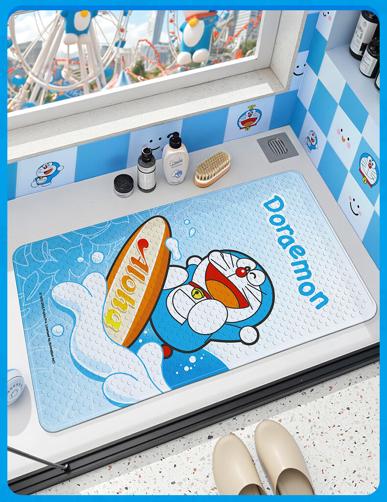 Коврик для ванной Dajiang Doraemon, нескользящий, для душа, противоскользящий, 50x80 см