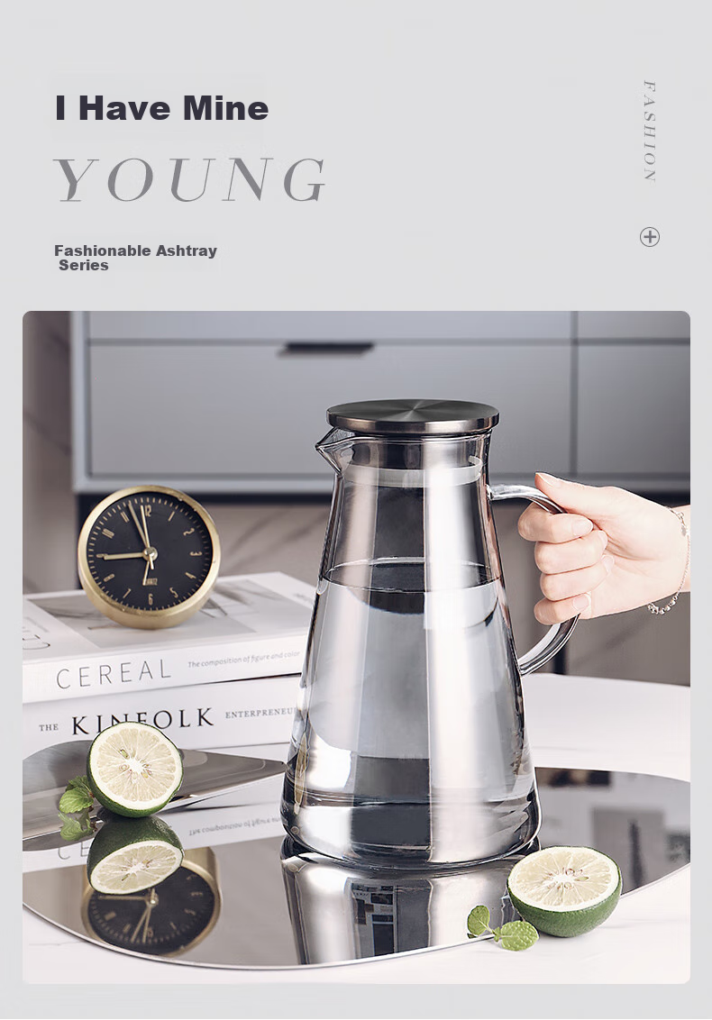 Стеклянный кувшин CRISTALGLASS Luxury, термостойкий, для горячей воды, для дома, стильная бутылка для холодной воды, чайник большой емкости