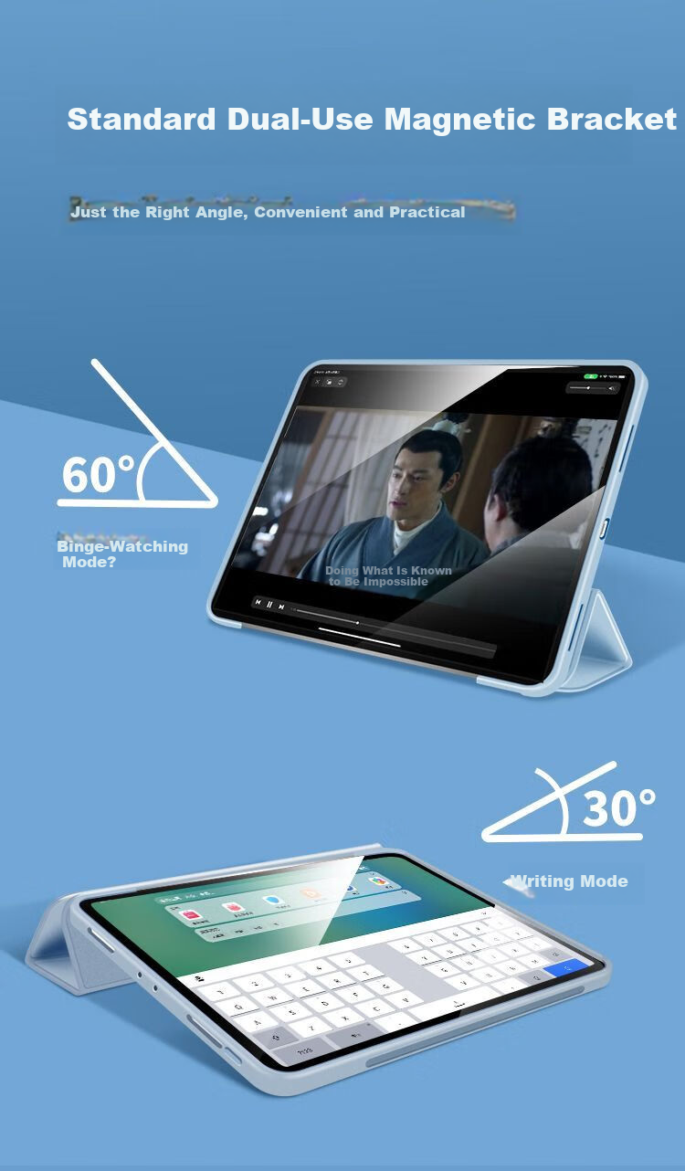 Защитный чехол HBOALG для планшета Redmi Pad SE 11 дюймов 2023, складная обложка с полной защитой, функция сна/пробуждения, синий