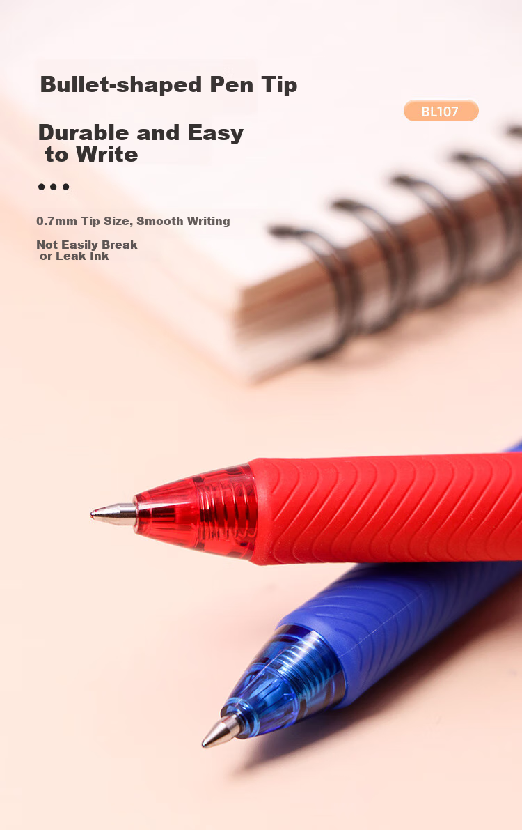 Pentel BL107-BX гелевая ручка, 0.7 мм, красная, 12 шт.