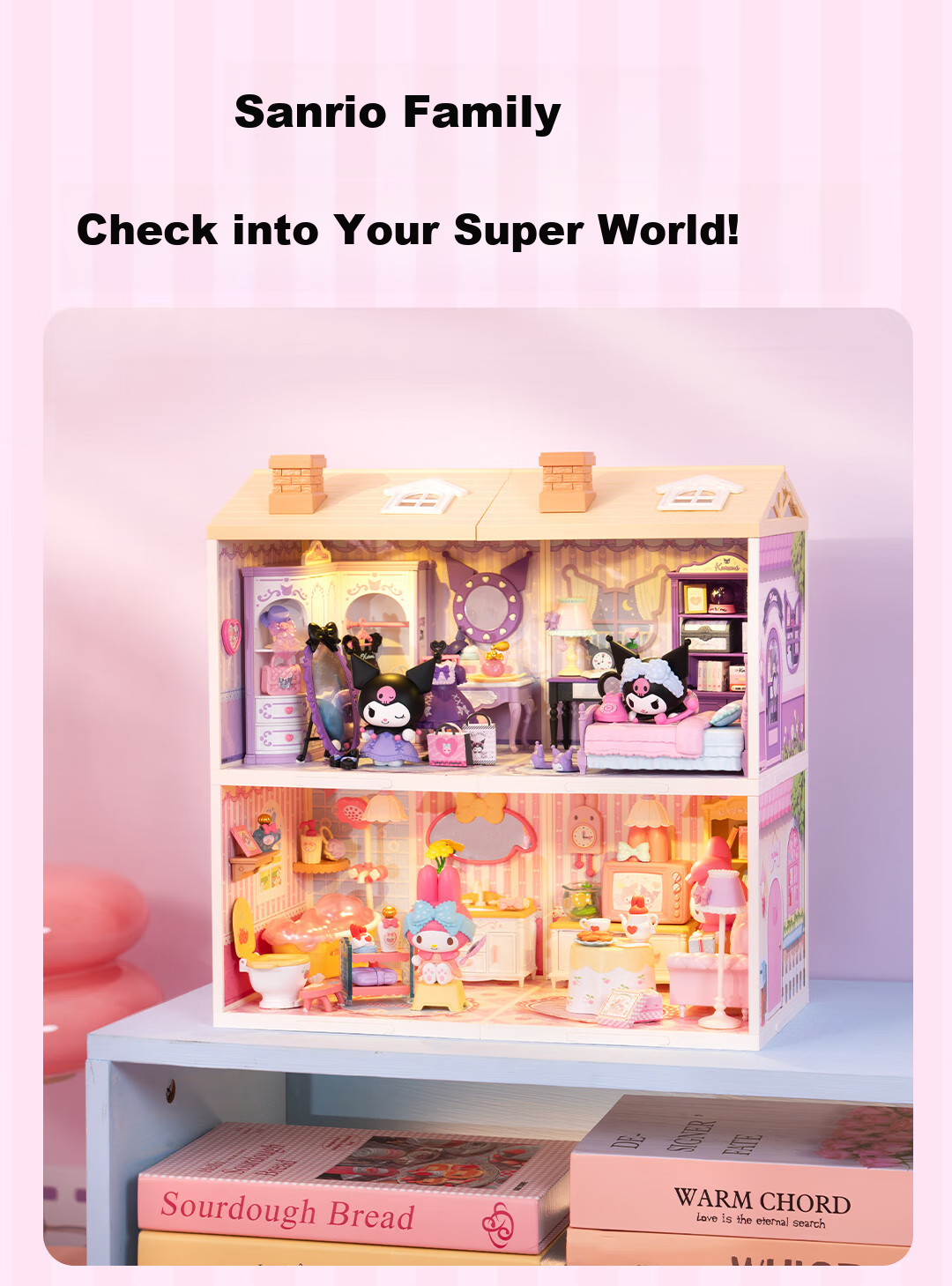 Конструктор Rolife Super World Wardrobe Building Blocks, детский игровой набор для сборки кукольного домика, подарок на день рождения, Новый год, День святого Валентина