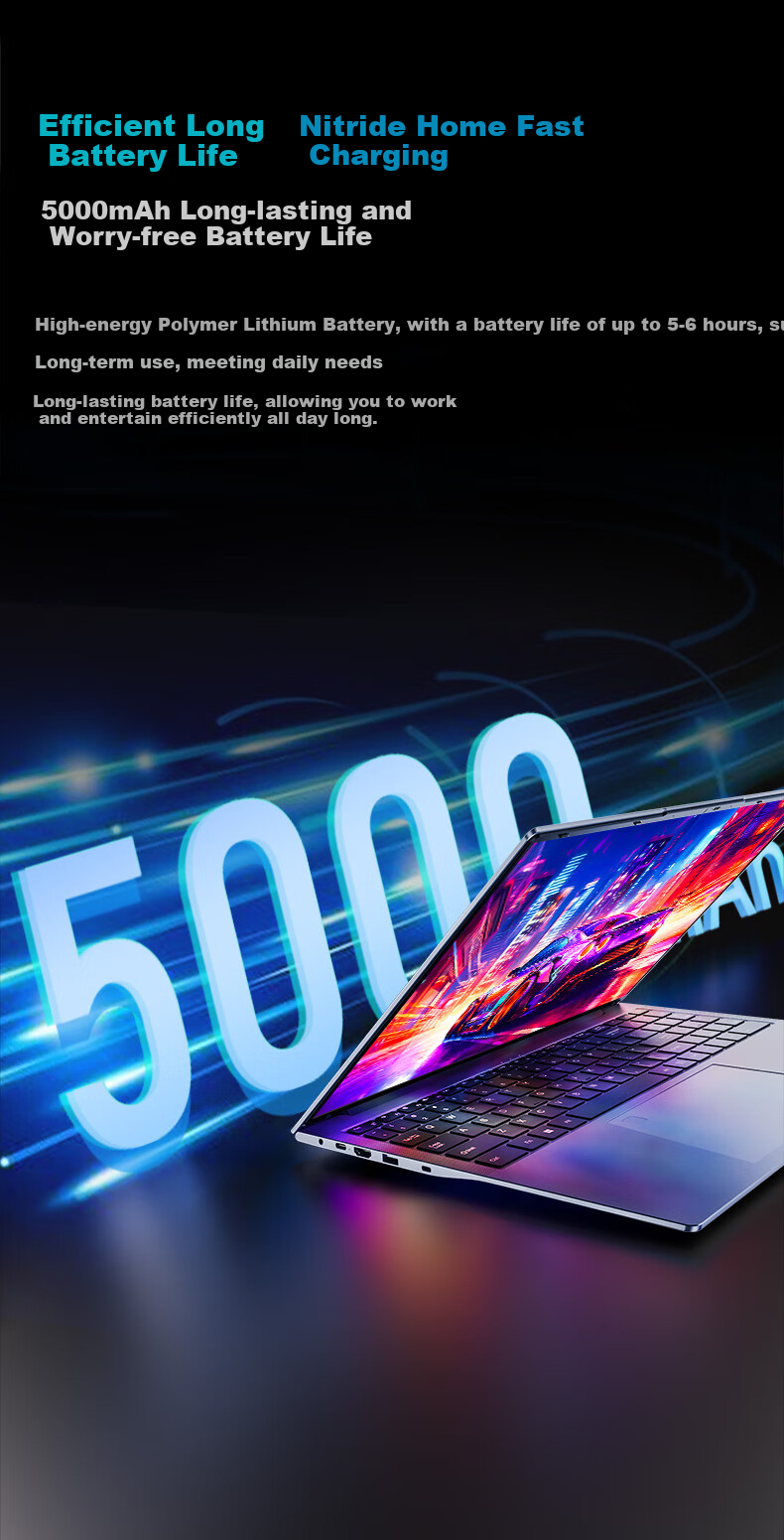 Ноутбук Dere Zhiqing Series Core Ultra7 155H, 16-дюймовый, 16 ГБ ОЗУ, 512 ГБ SSD, тонкий и легкий, для бизнеса и игр, Space Gray
