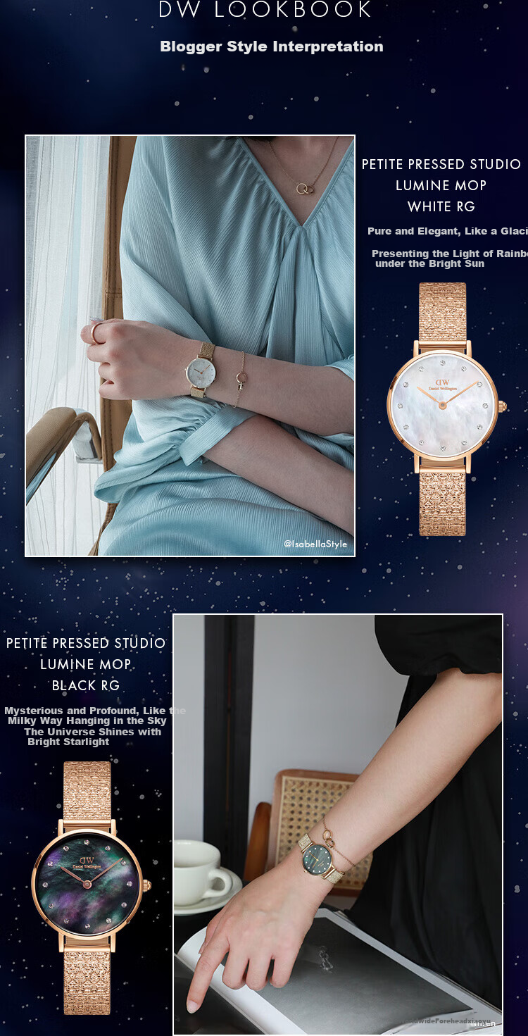 DanielWellington DW Женские часы Starry Sky Mother-Of Dial, кварцевый механизм, DW590, 28мм