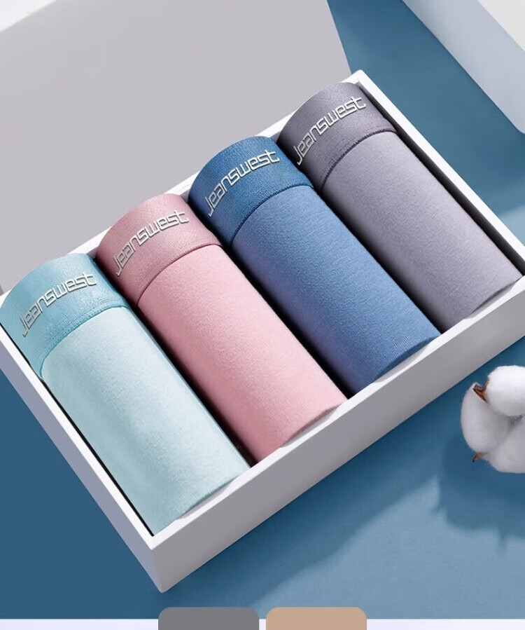 Мужские трусы-боксеры Jeanswest, 4 шт., чистого хлопка, антибактериальные, на все сезоны, большого размера, дышащие, молодежные, шорты