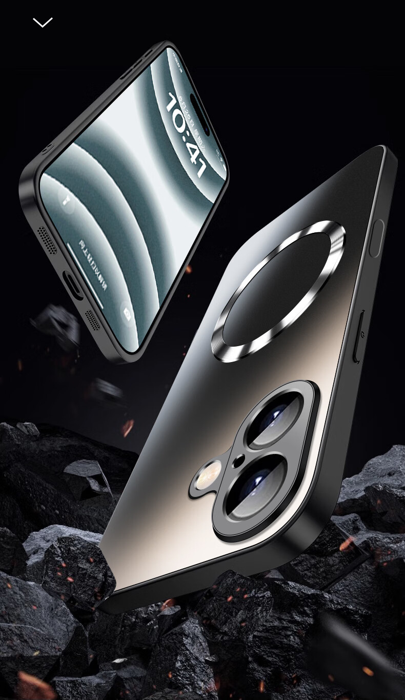 Чехол NEYAA для iPhone 17, ультратонкий матовый, противоударный, с MagSafe, черный