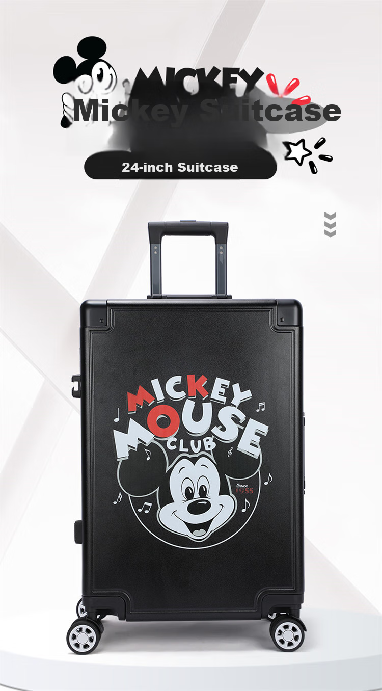 Чемодан Mesuca X Disney Mickey Luggage Print 20-дюймовый, с алюминиевой рамой, для ручной клади