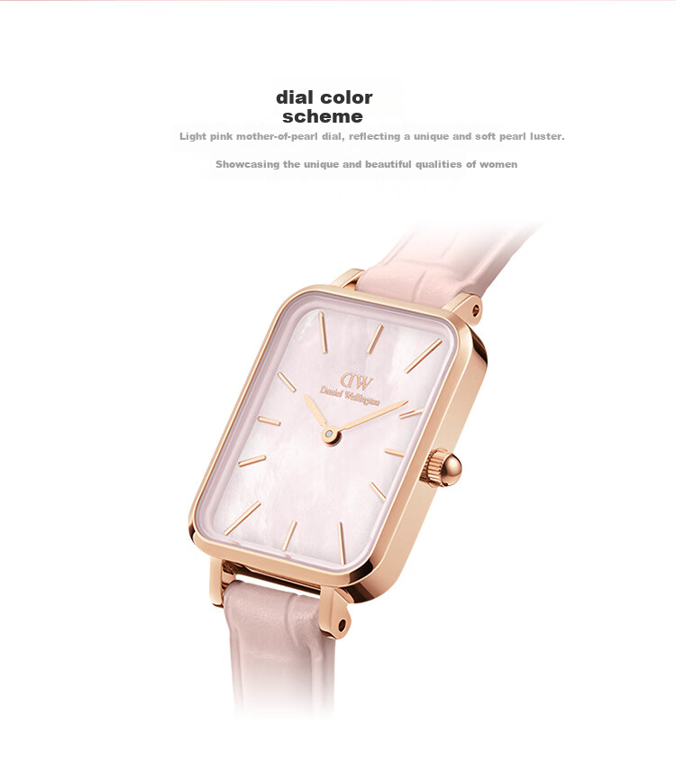 Женские часы Daniel Wellington DW508, кварцевые, с перламутровым циферблатом, розовое золото, кожаный ремешок