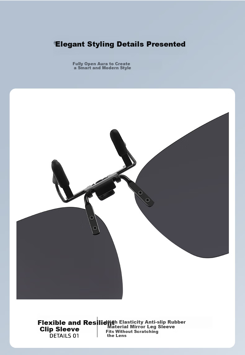 Siwangongli Polarized Clip-On Sunglasses for Women And Men, Clip-On Myopia Sunglasses for Driving And Fishing