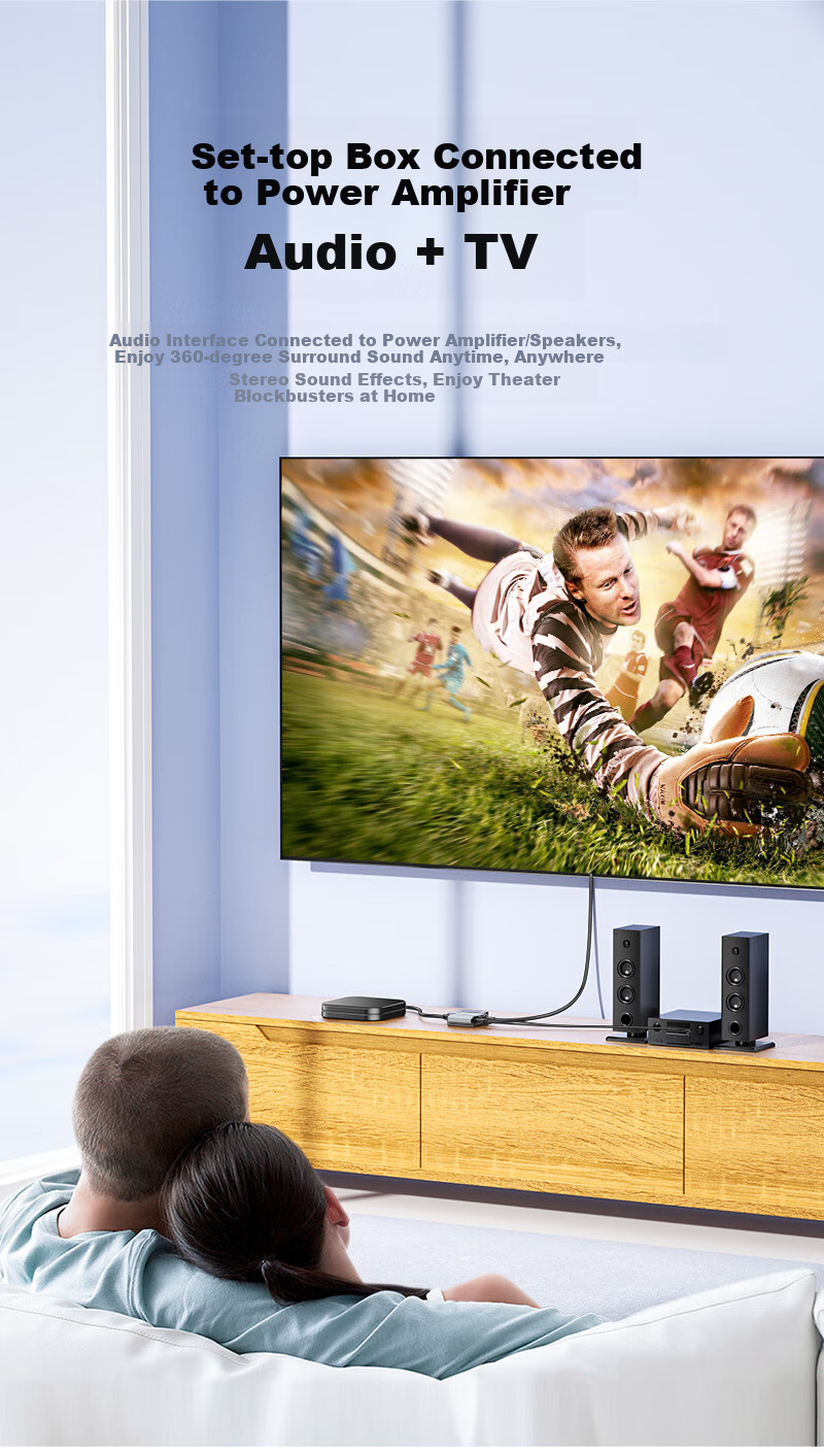 HDMI аудио разветвитель SAMZHE ZBK-04, 4K HD, 5.1 оптический выход, 3.5мм аудиовыход, конвертер для ноутбуков, ТВ-приставок, PS4/5, подключение к ТВ, колонкам