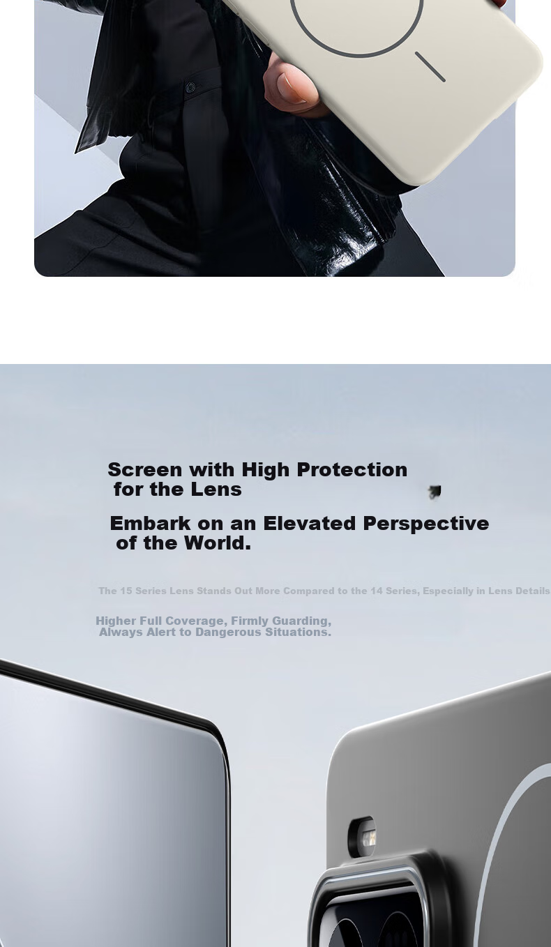 Защитный чехол KEKLLE для Xiaomi 15, противоударный, с защитой камеры, матовый, с поддержкой MagSafe, пик рок