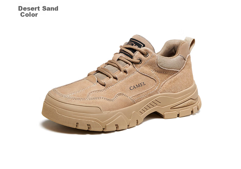 Кроссовки мужские CAMEL Retro Outdoor Hiking Workwear Casual Low-Top Shoes, G13A342170, Хаки, Размер 38