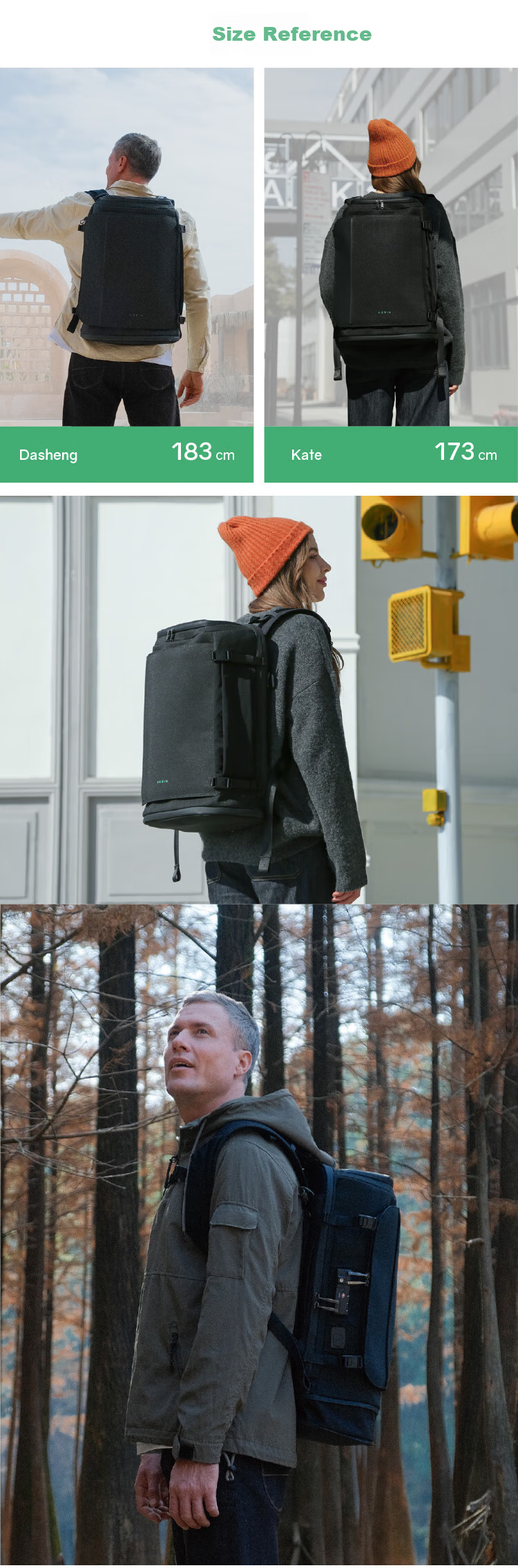 Рюкзак KORIN Anti-Cut And Anti-Theft Travel Backpack для мужчин, большой вместительный рюкзак для ноутбука 16 дюймов, подходит для туризма и деловых поездок, модный рюкзак K41