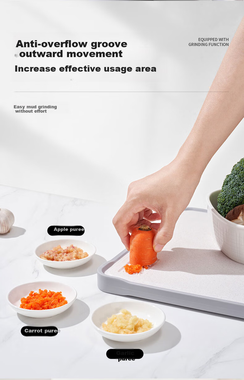 Разделочная доска KBH KBH Antibacterial Stainless Steel Cutting Board, Толстая, нескользящая, антибактериальная, двусторонняя, 40x28x1.8 см