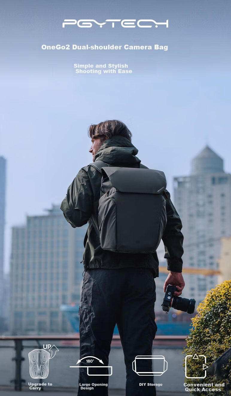 Рюкзак для фототехники PGYTECH OneGo2, 20л, хаки, водостойкий, для DSLR, ноутбука, путешествий