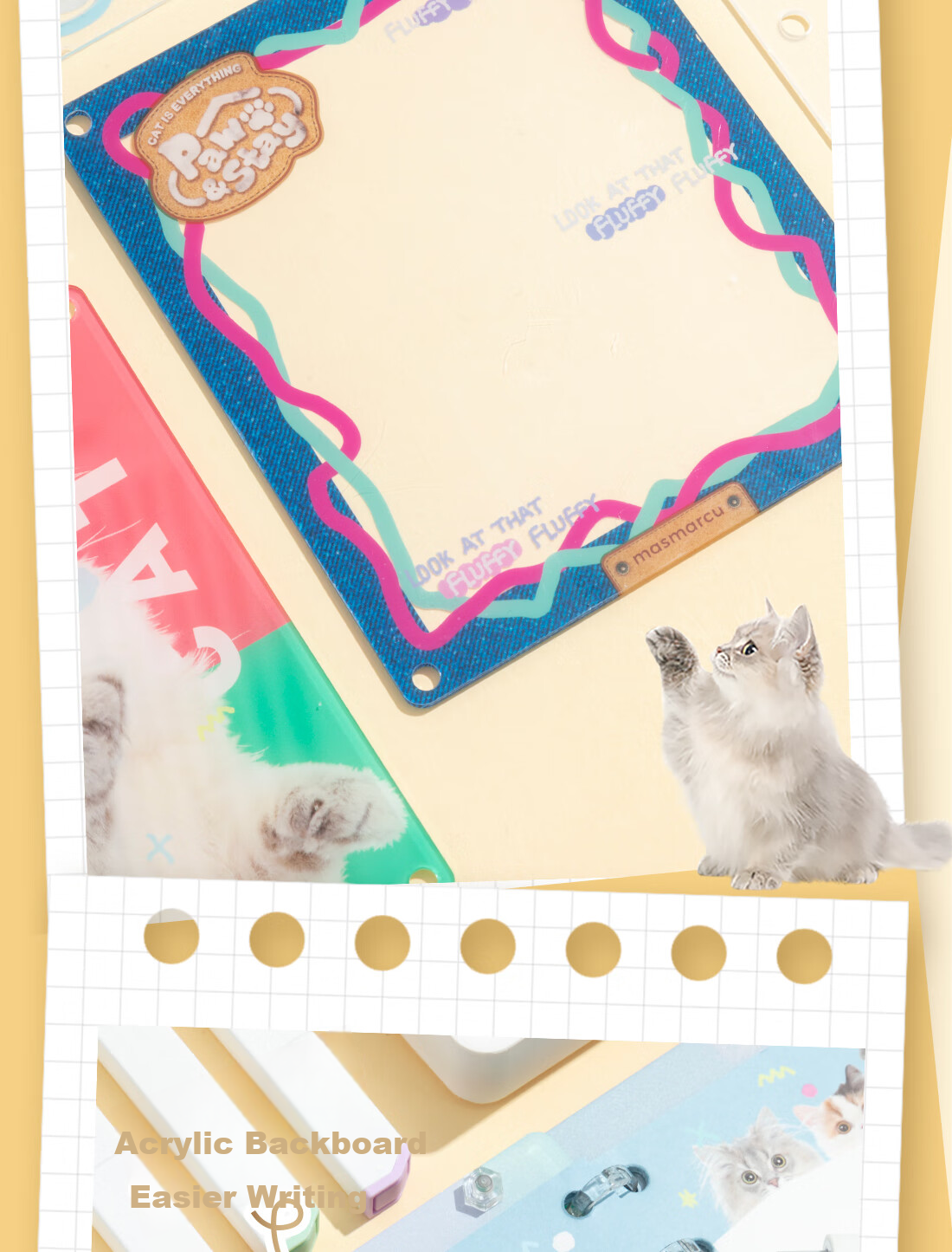 Блокнот MASMARCU "All Meow" M5, 40 листов, розовый