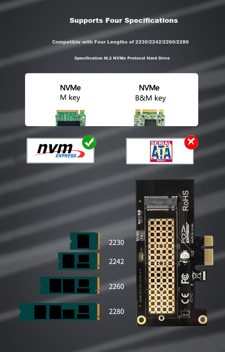 Плата расширения PCIe M.2