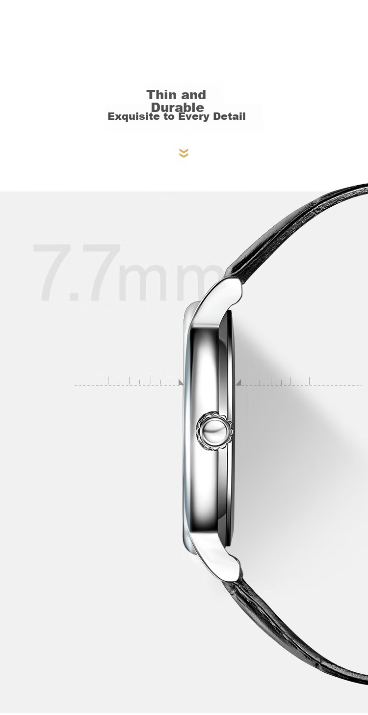 Мужские часы TIAN WANG GS3874S.D.LB.KW, кварцевые, золотистые, с кожаным ремешком, водонепроницаемые 30м, с датой