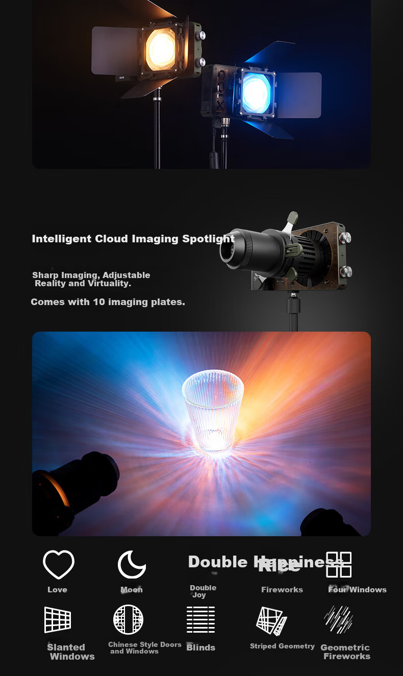Светодиодный заполняющий свет Zhiyun X100RGB, 100 Вт, полноцветный, профессиональный COB, для фото- и видеосъемки, прямой трансляции, портретов, наружного освещения, атмосферной фотографии