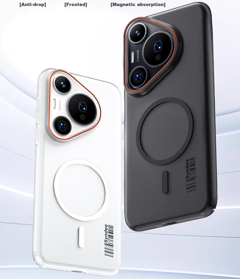 Противоударный чехол Baozou для Huawei Pura 70, силиконовый, с защитой от отпечатков пальцев, противоскользящий, черный