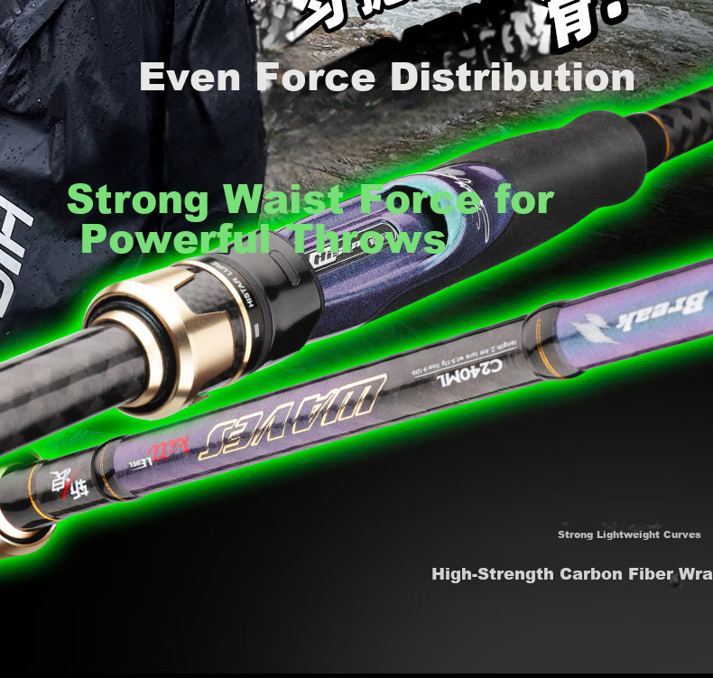 Спиннинг HISTAR Wave-Slicing Long-Distance Casting Lure Rod, 2.5 метра ML, прямой хват