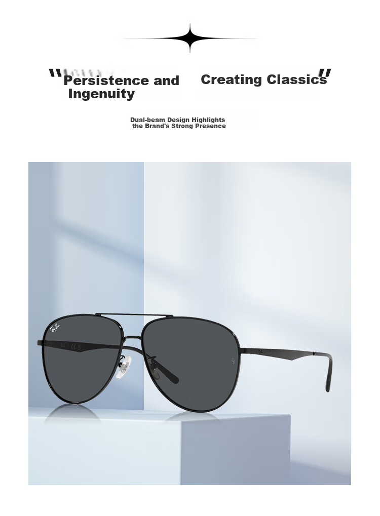 Солнцезащитные очки RayBan "Frog-Eye", стиль "Авиатор", унисекс, 0RB3712D002/8762, серые линзы, серый