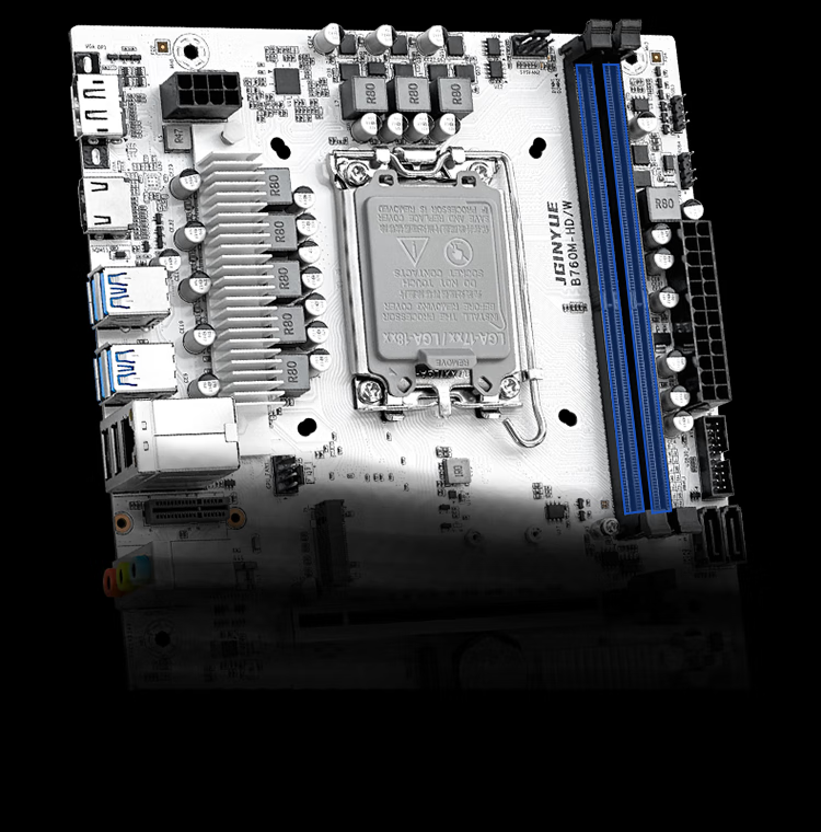 Материнская плата Jingyue B760M HD/W, DDR4, для настольного компьютера, поддержка процессоров Intel Core i5 12400F/13400F/12490F (Intel B760/LGA 1700)