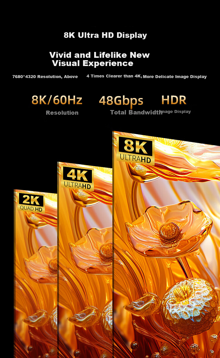 Кабель HDMI ZLEUE 2.1, 8K@60Hz, 4K@240Hz, 3 метра, H102G