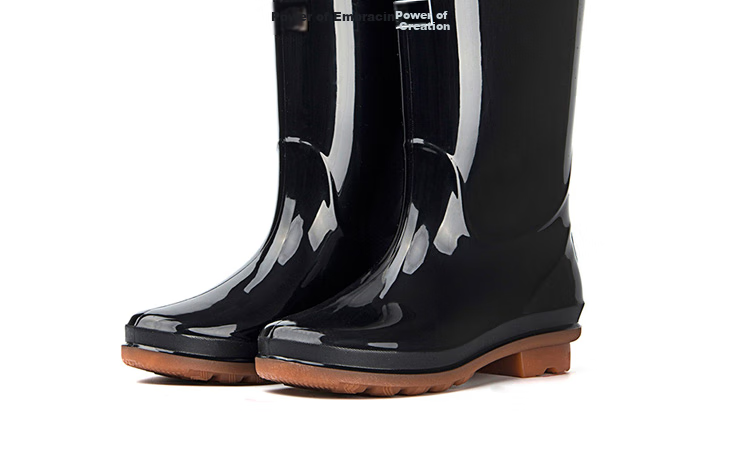 Женские резиновые сапоги Warrior, водонепроницаемые, до середины икры, размер 37, черные
