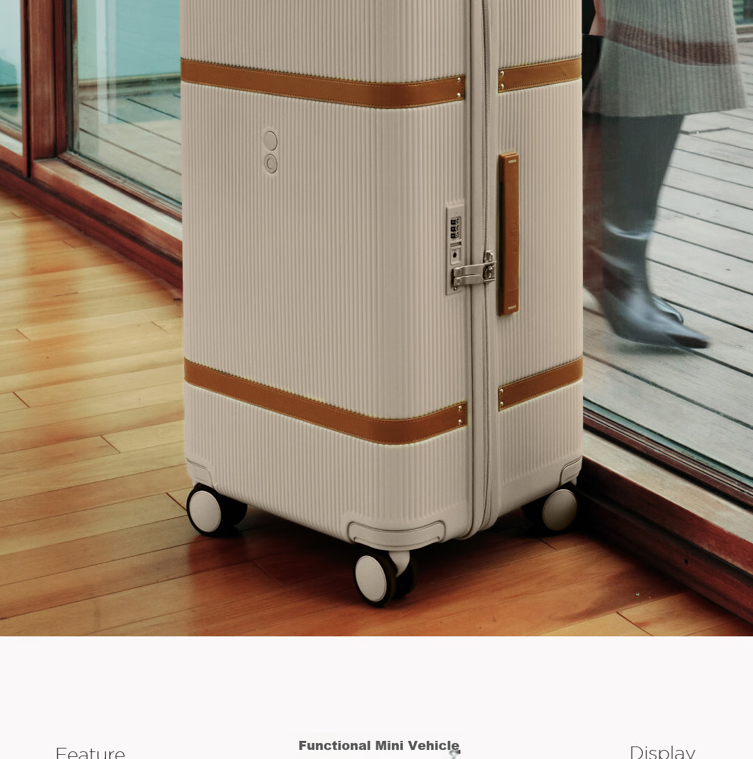 Чемодан Echolac TRUNK PC237K, 30 дюймов, поликарбонат, серый, с TSA-замком