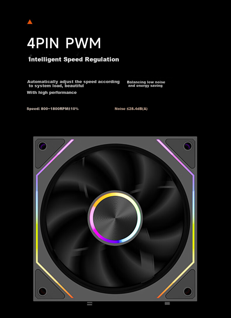 Вентилятор для корпуса PCCOOLER F3 X120 ARGB BK, 120мм, ARGB подсветка, PWM, черный