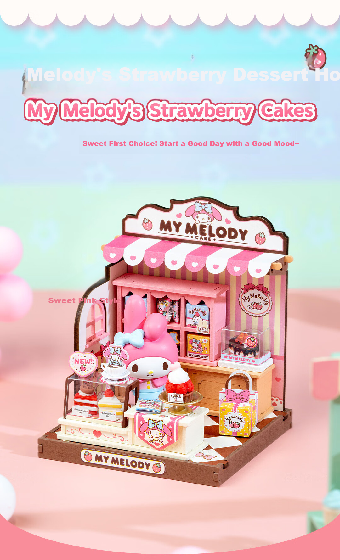 Конструктор Rolife Pac-Man Sanrio DIY Dollhouse Building Blocks Toy, Подарок на День Рождения, День Святого Валентина, Новый год
